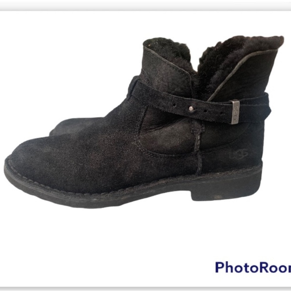 UGG Elisa Suede Ankle Boot in Black - Size 8 - Picture 4 of 9